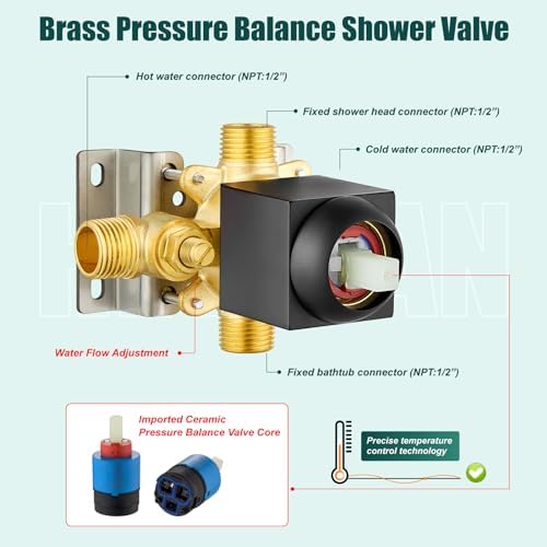 Matte Black Tub Bath Faucet Set