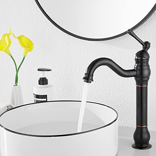 GGStudy 360 Swivel Single Handle One Hole Bathroom Vessel Sink Faucet