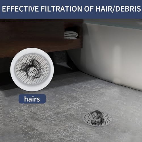 2PCS Shower Drain Hair Catcher Diameter 47 inch
