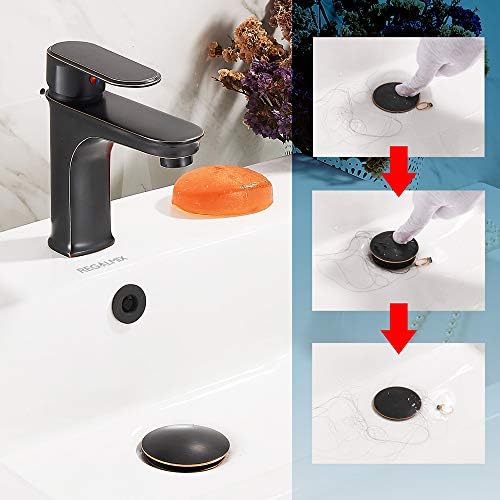 REGALMIX Interactive Sink Drain with Rotatable Anti-Clog Stopper