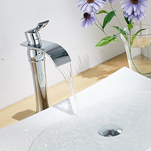 BWE Vessel Sink Faucet Chrome - Waterfall Bathroom Faucet