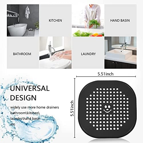 2-Pack Silicone Drain Hair Catcher Protector