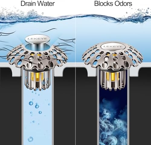 Efficient Drain Stopper for Bathroom Sink Clog-Free Sink with Hair Catcher