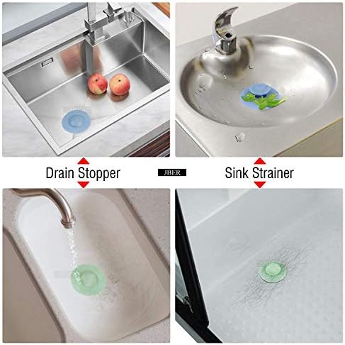 JBER SiliconeBathtub DrainStoppers 5-Pack for bath kitchen