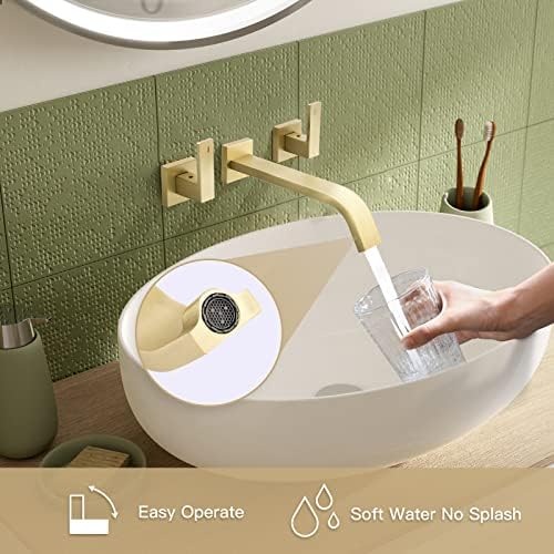 Modern Brass Wall-Mounted Bathroom Faucet