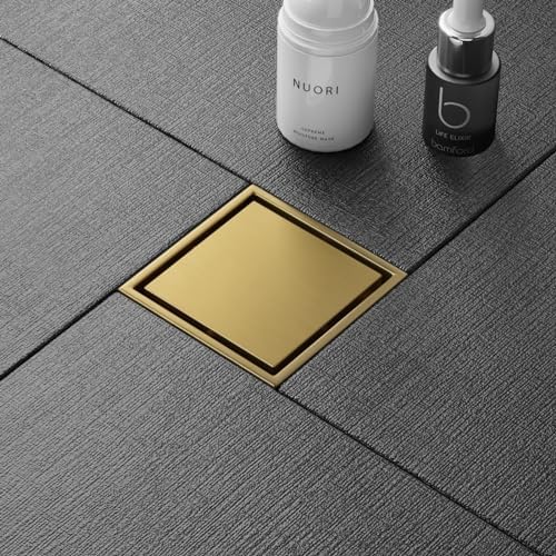 Maximize Flow with 2-in-1 Gold 4-Inch Shower Drain