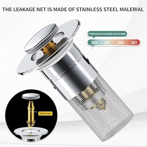 3 Pcs Stainless Steel Drain Plug Strainer