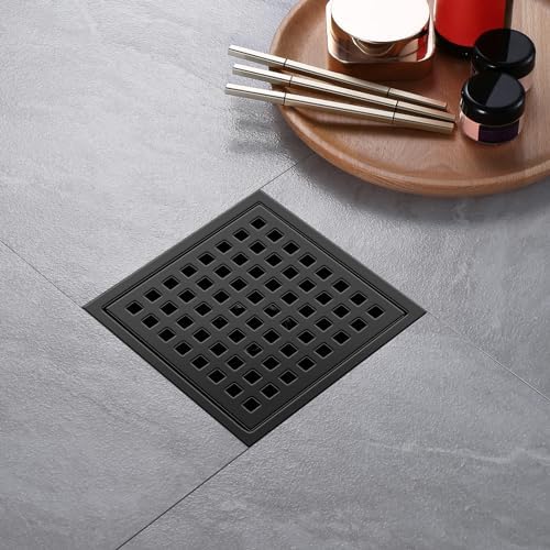 Matte Black 6 Shower Drain
