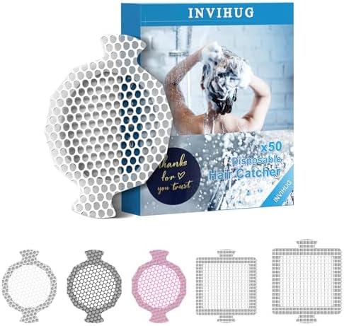 INVIHUG 50-Pack Disposable Mesh Hair Drain Catcher