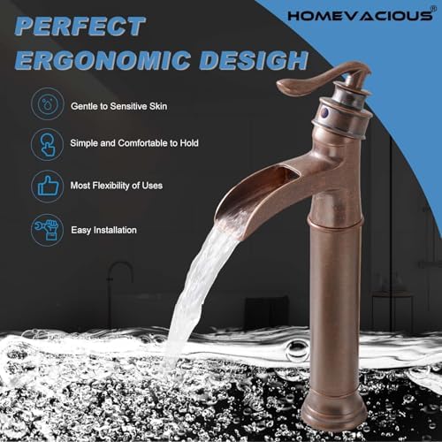 Beautiful Copper Faucet With Waterfall Flow for Your Bathroom