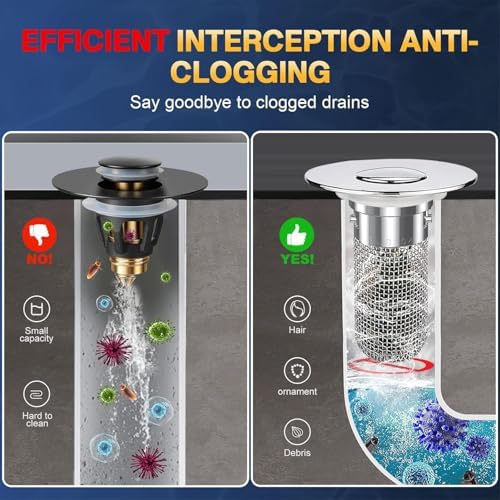 Stainless Steel Sink Drain Filter 2PCS