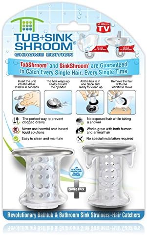 TubShroom and SinkShroom Drain Protectors Chrome