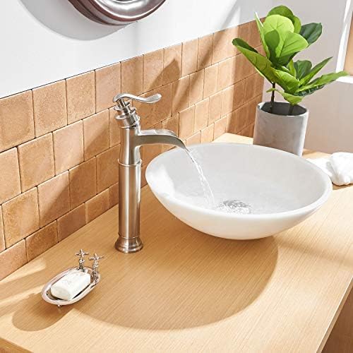 Elegant BWE Vessel Sink Faucet for Bathroom -Solid Brass and Single Handle