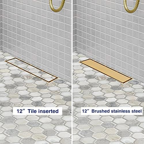 Neodrain 12-Inch Gold Linear Shower Drain