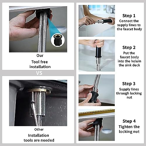 Casta Diva Tall Faucet for Vessel Sinks Single Handle Rust-Resistant