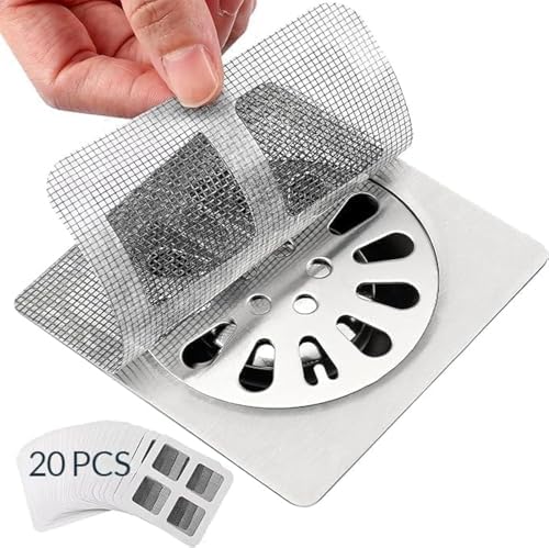 30 Pack Disposable Shower Drain Hair Catcher Mesh Stickers