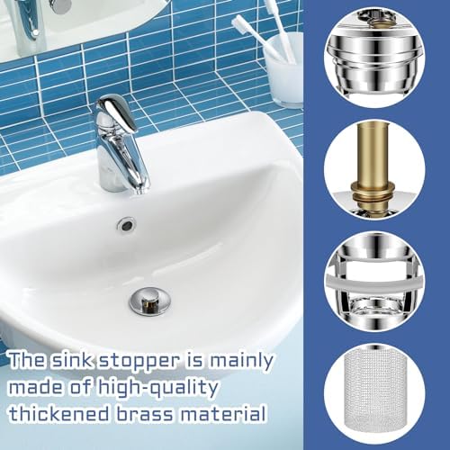 Palksky 2-Piece Bath Sink Drain Strainer