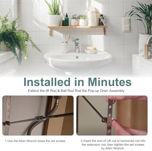 Extend 664-inch drain rod for bathroom sinklavatory
