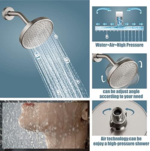 Aolemi 6-Inch Tub Shower Faucet with Wall Mount System