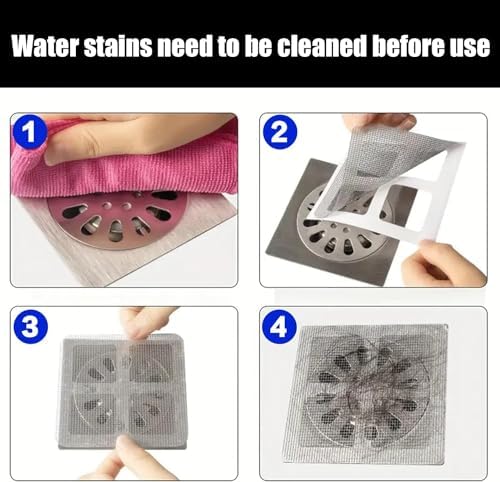 50-Pack Disposable Floor Drain Stickers for Bathrooms