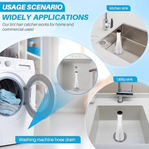 Feekoon 1 Pack Lint Hair Catcher for 15-175 Drain