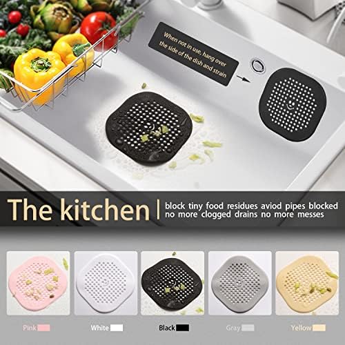 2-Pack Silicone Drain Hair Catcher Protector