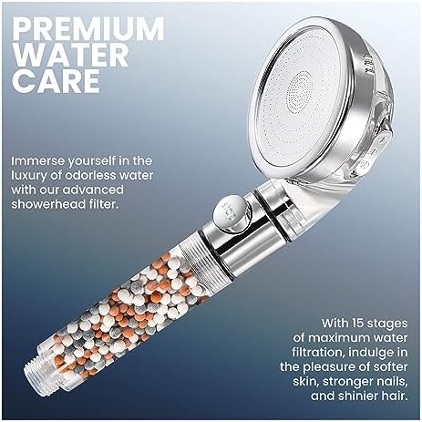 Eco-Powered Triple Spray Shower Head