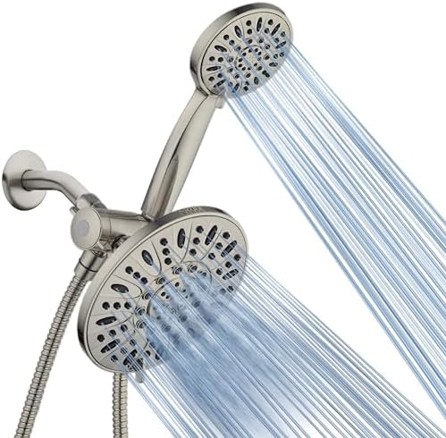 Enjoy luxurious 6_setting rain shower with stainless steel hose