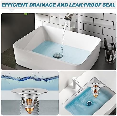 Kill Blockages with Ease premium bath sink drain stopper fits 106-15 inch