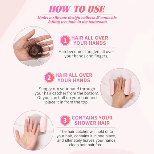 Shower Hair Catcher Wall - Hair Trap for Drain