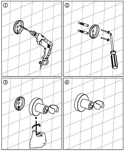 Wall Mounted All Brass Adjustable Handheld Shower Head Bracket Holder