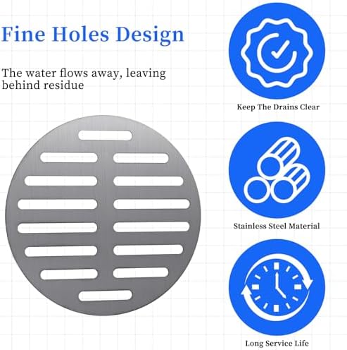 Styquenzer 6-inch Stainless Steel Round Floor Drain Cover