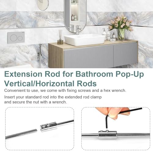 Extend 664-inch drain rod for bathroom sinklavatory