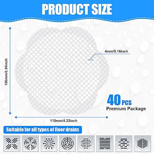 AMFUN Disposable shower drain Hair Catcher 10cm