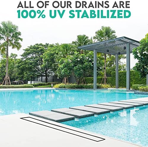 Lauxes Drains 84 Inclusive Linear Shower Drain with Tile Insert